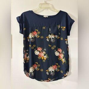 Floral Navy Women's Top